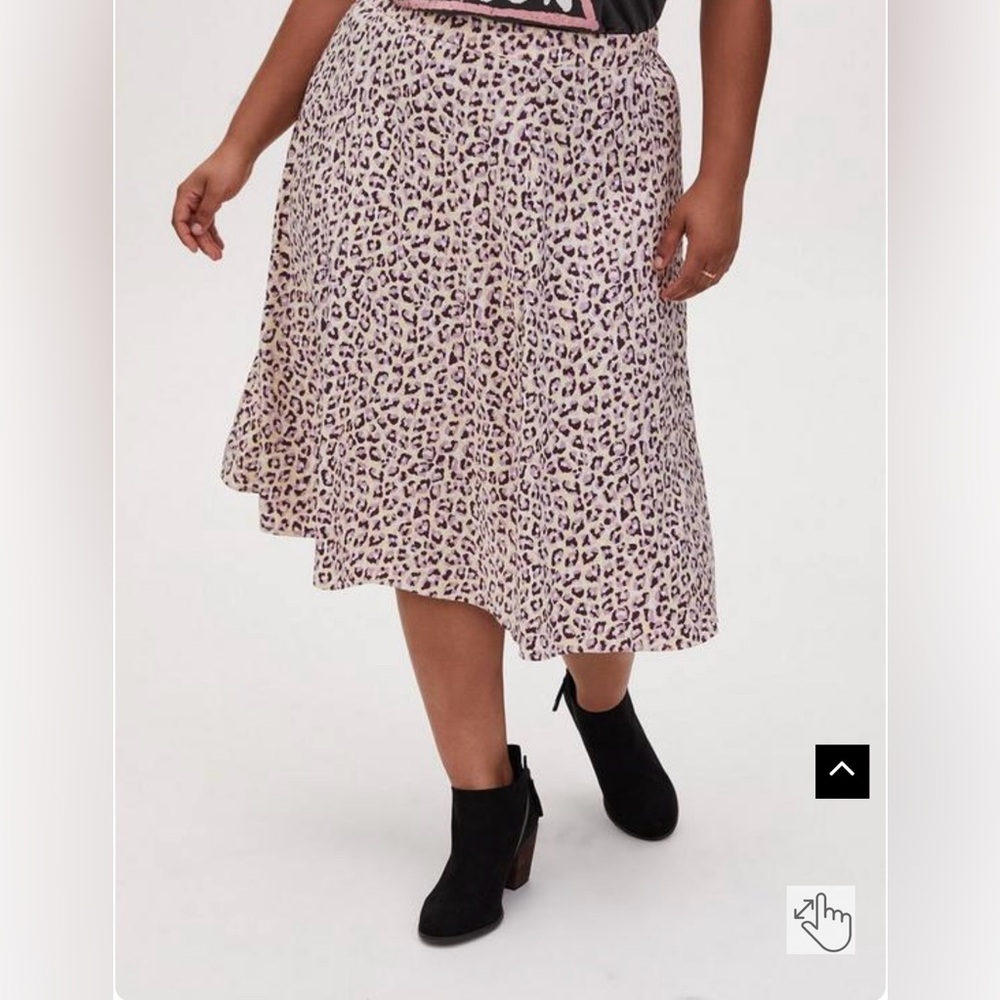 Leopard Print Slip Skirt with Pink and Purple Accents